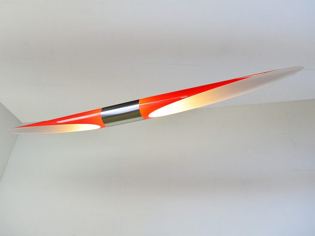 Lampadaire Kundalini Shakti Terra 200 – Blanc, Base Chromée, Marzio Rusconi Clerici