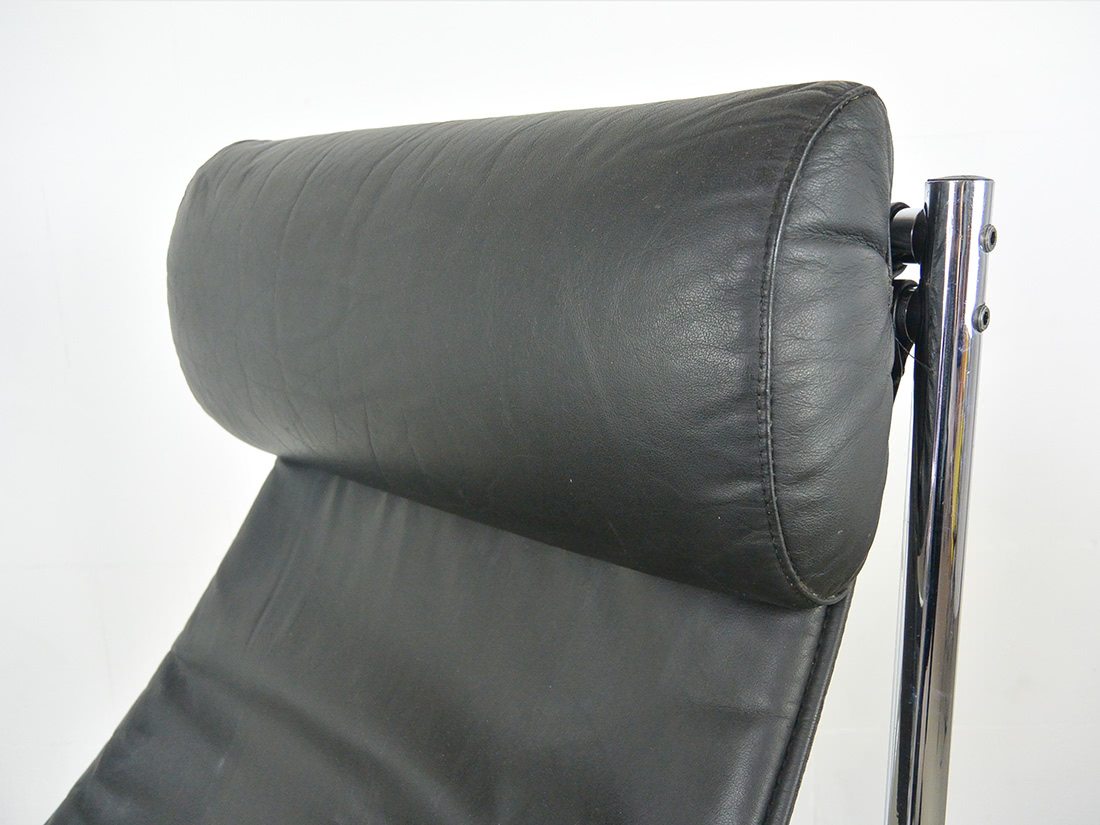 Vintage Black Leather Armchair