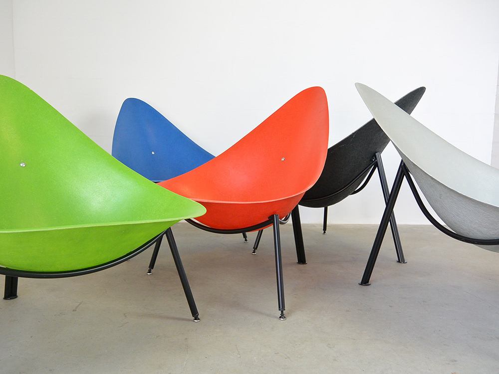 Fiber glass easy chair