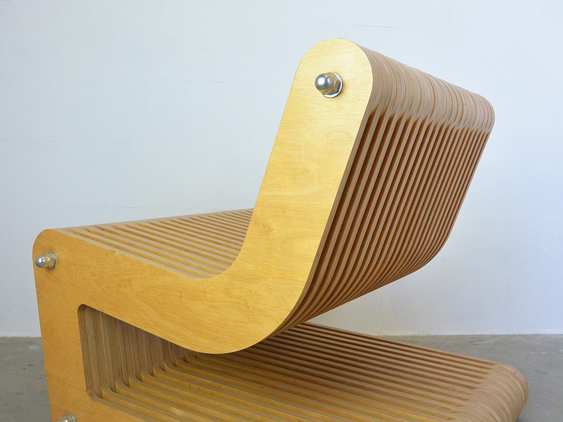 Lounge Chair massief houten planken