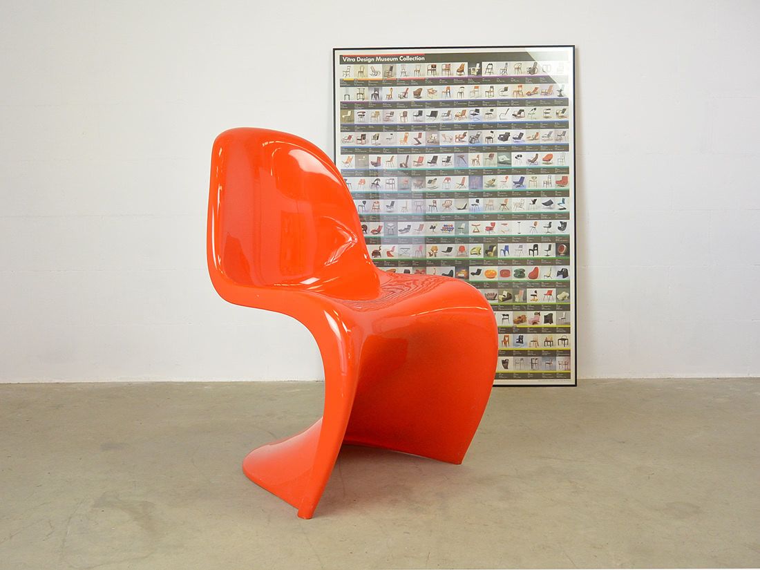 Panton Chair Herman Miller rood