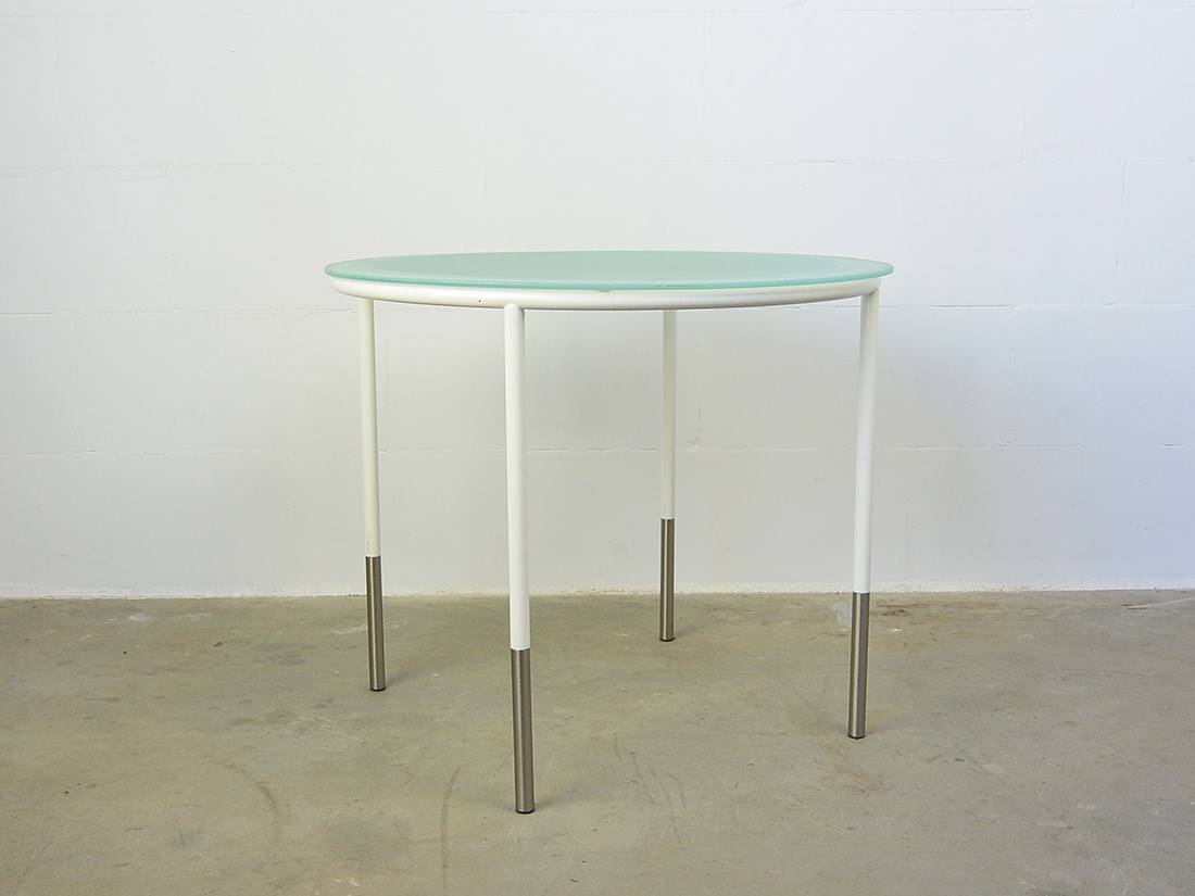 Rimadesio Tafel bijzettafel glas aluminium frame