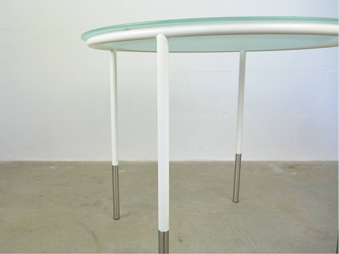 Rimadesio Tafel bijzettafel glas aluminium frame