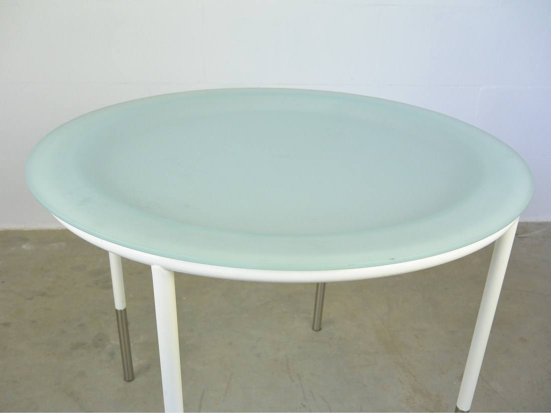 Rimadesio Tafel bijzettafel glas aluminium frame