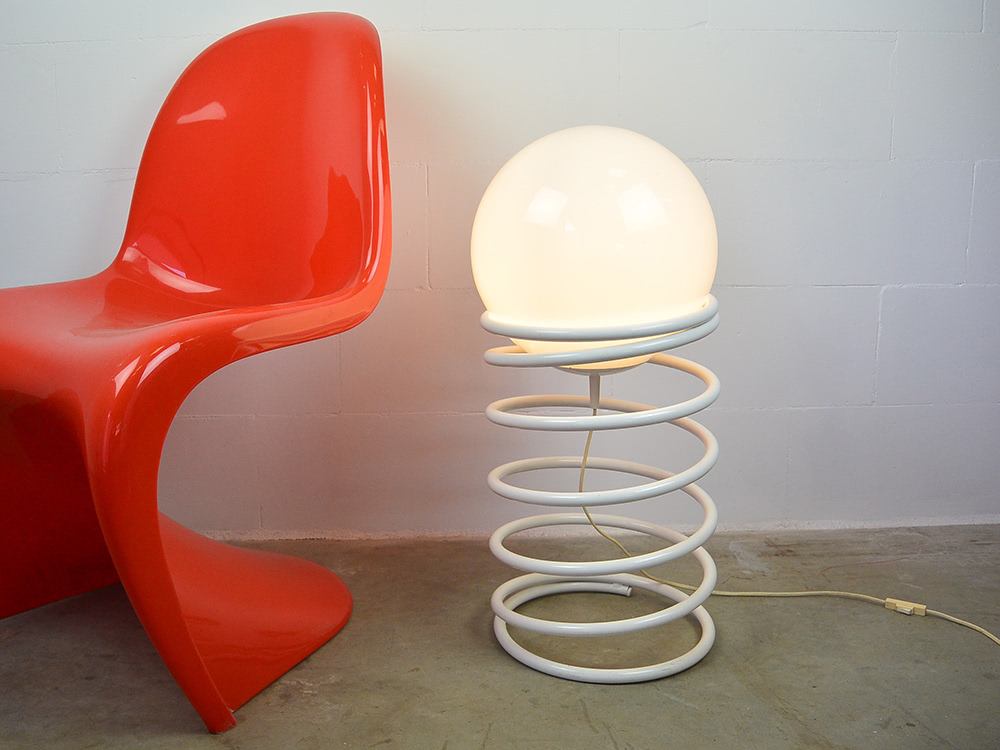 Vintage 70s Spring floor lamp