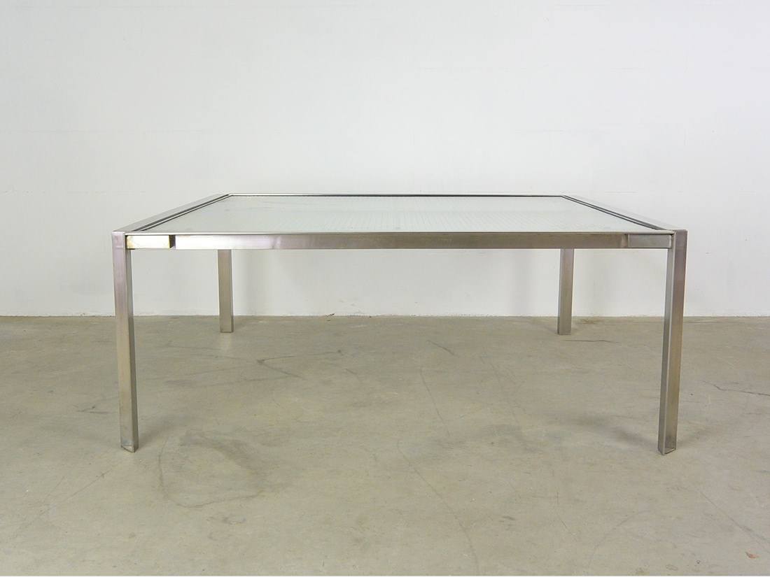 Alias Green outdoor table Belotti glass Stainless steel