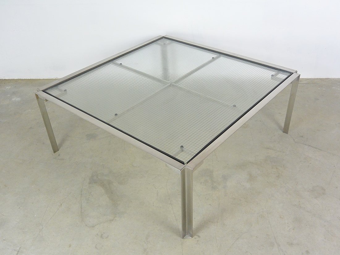 Alias Green outdoor table Belotti glass Stainless steel