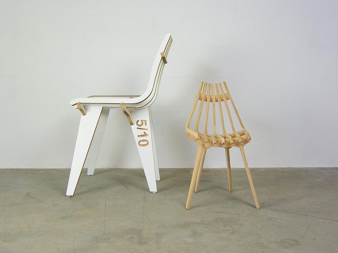 RibSit chair by Dutch designer Wubbo Jong