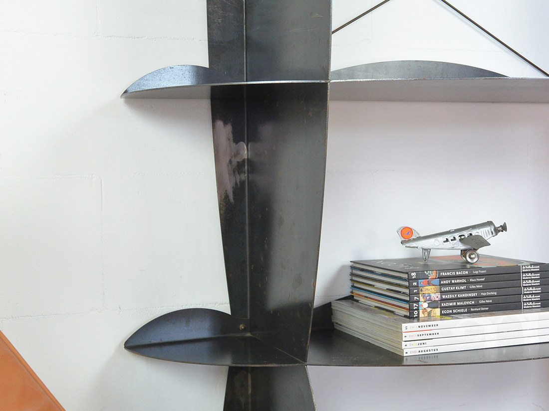 Bookcase steel black 8