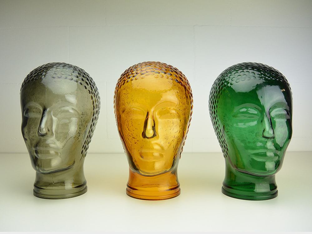 70s Glass Head, Vintage Retro