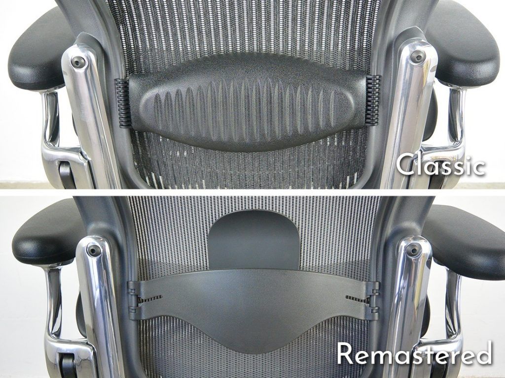 Back support: The Classic Aeron, remastered vs refurbishe