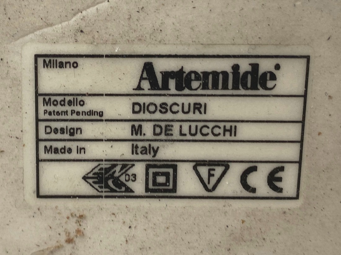 Artemide Dioscuri De Lucchi Ideo Design mark