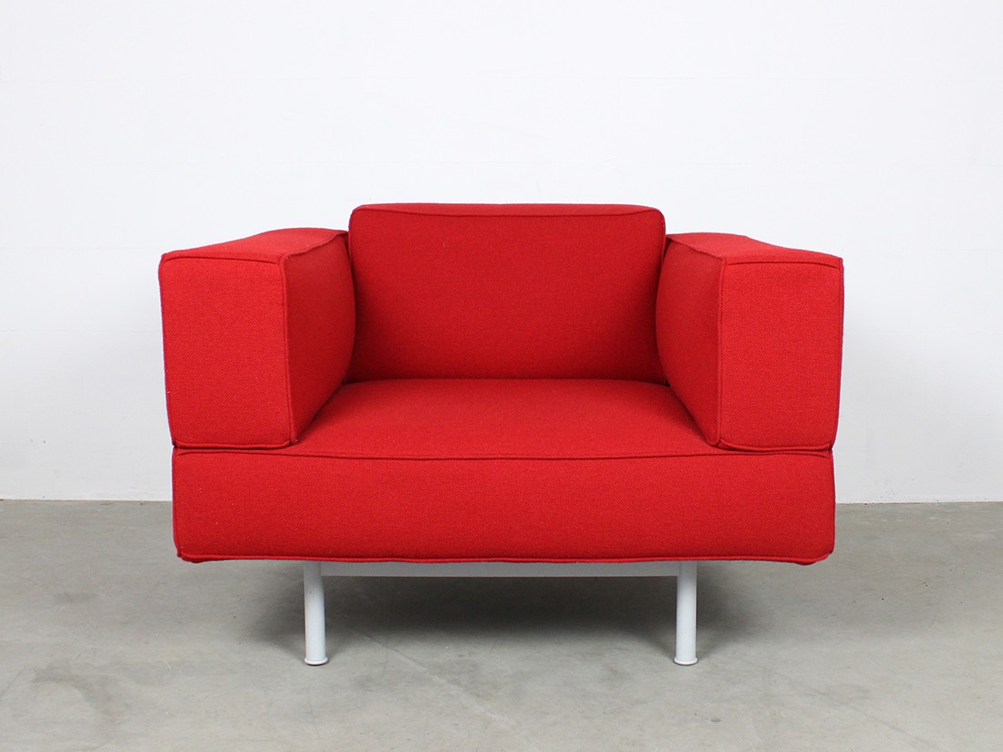 Cassina draaibare fauteuil rood 1