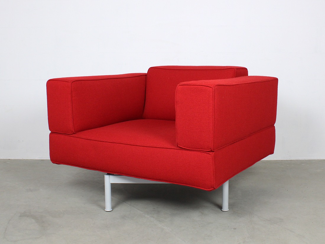 Cassina draaibare fauteuil rood 2