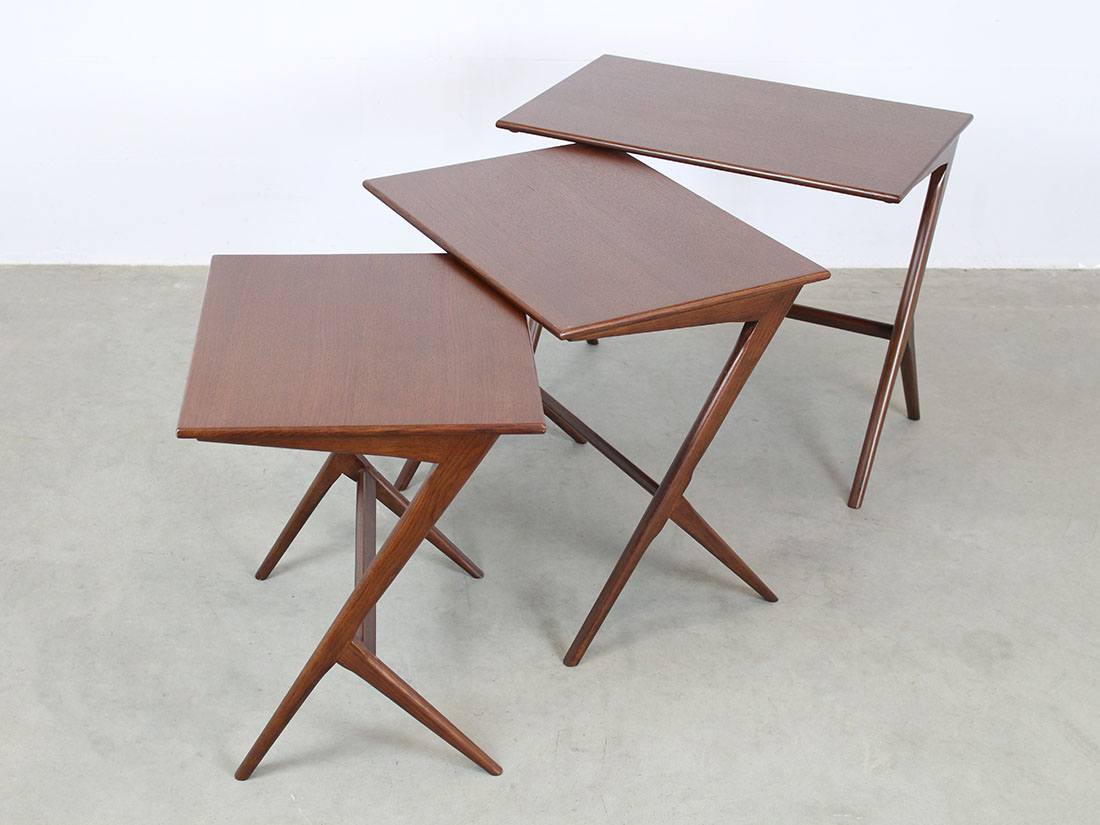 Matzform nesting table set Bengt Ruda dark 7