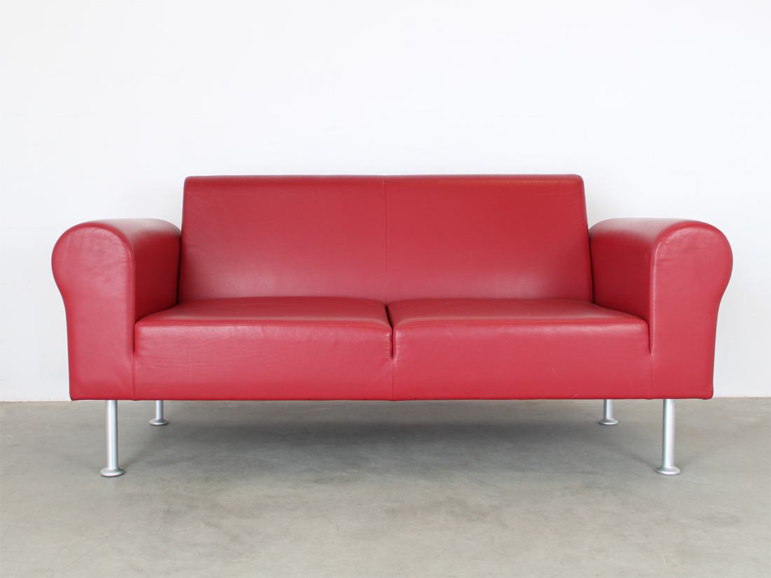 Vitra chesterfield sofa Jasper Morrison rood 1