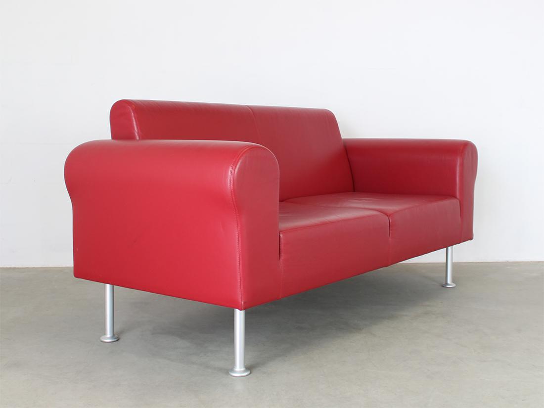 Vitra chesterfield sofa Jasper Morrison rood 2