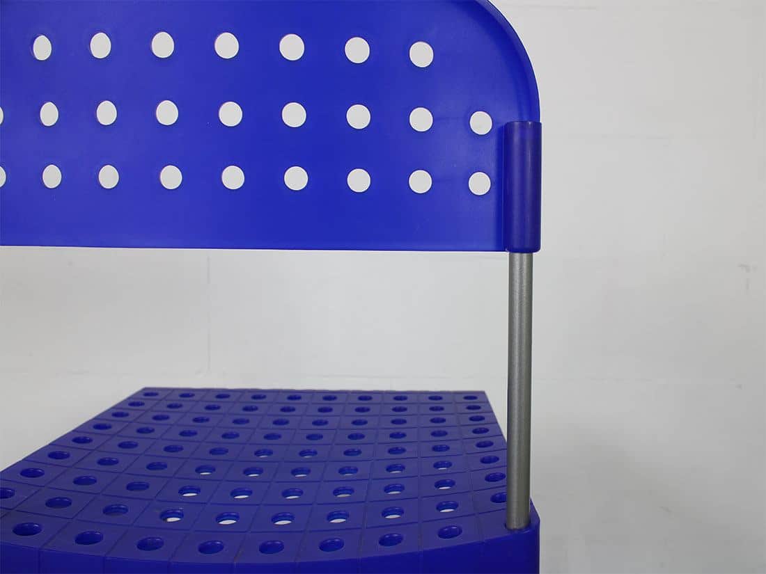 Aleph atlantide Driade box chair Enzo Mari blauw 3