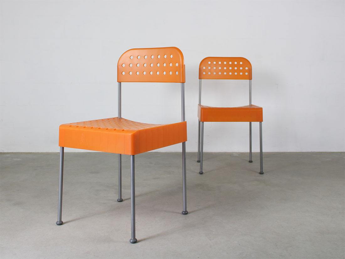 Aleph atlantide Driade box chair Enzo Mari oranje 2