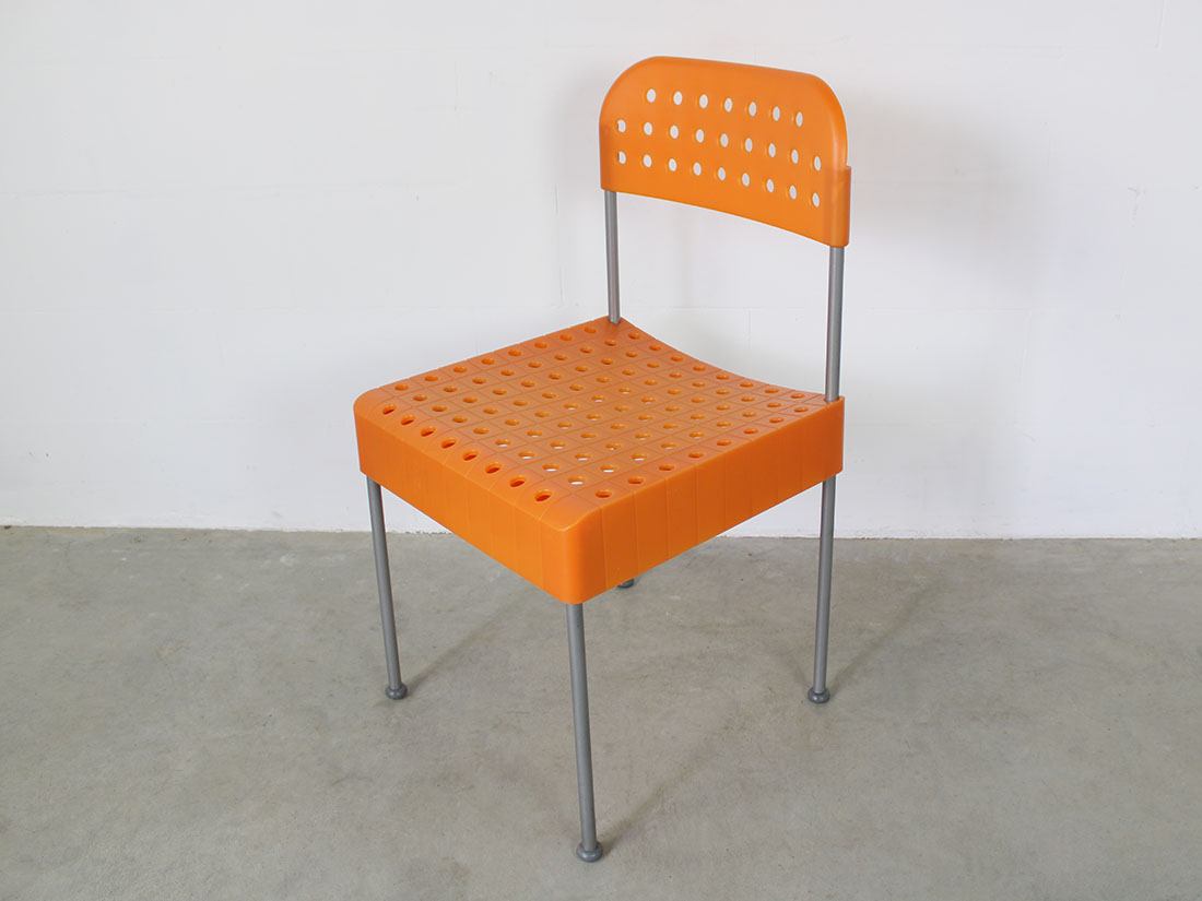 Aleph atlantide Driade box chair Enzo Mari oranje 6