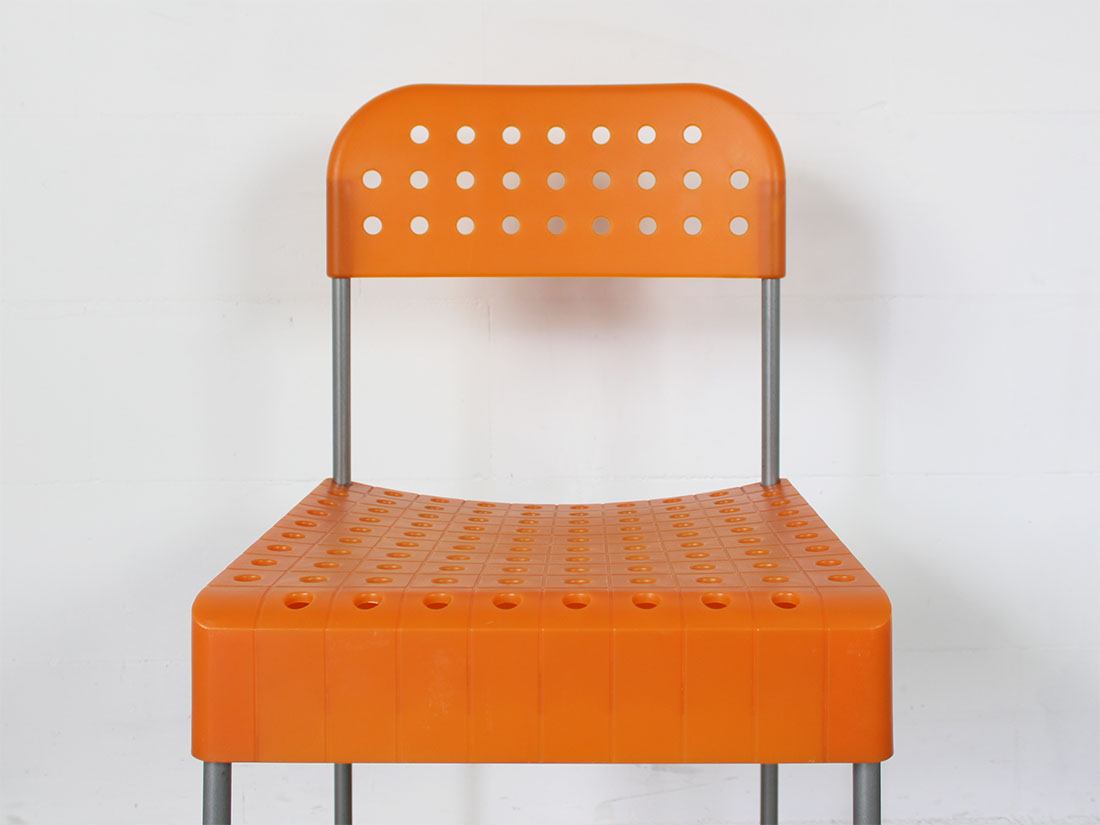 Aleph atlantide Driade box chair Enzo Mari oranje 7