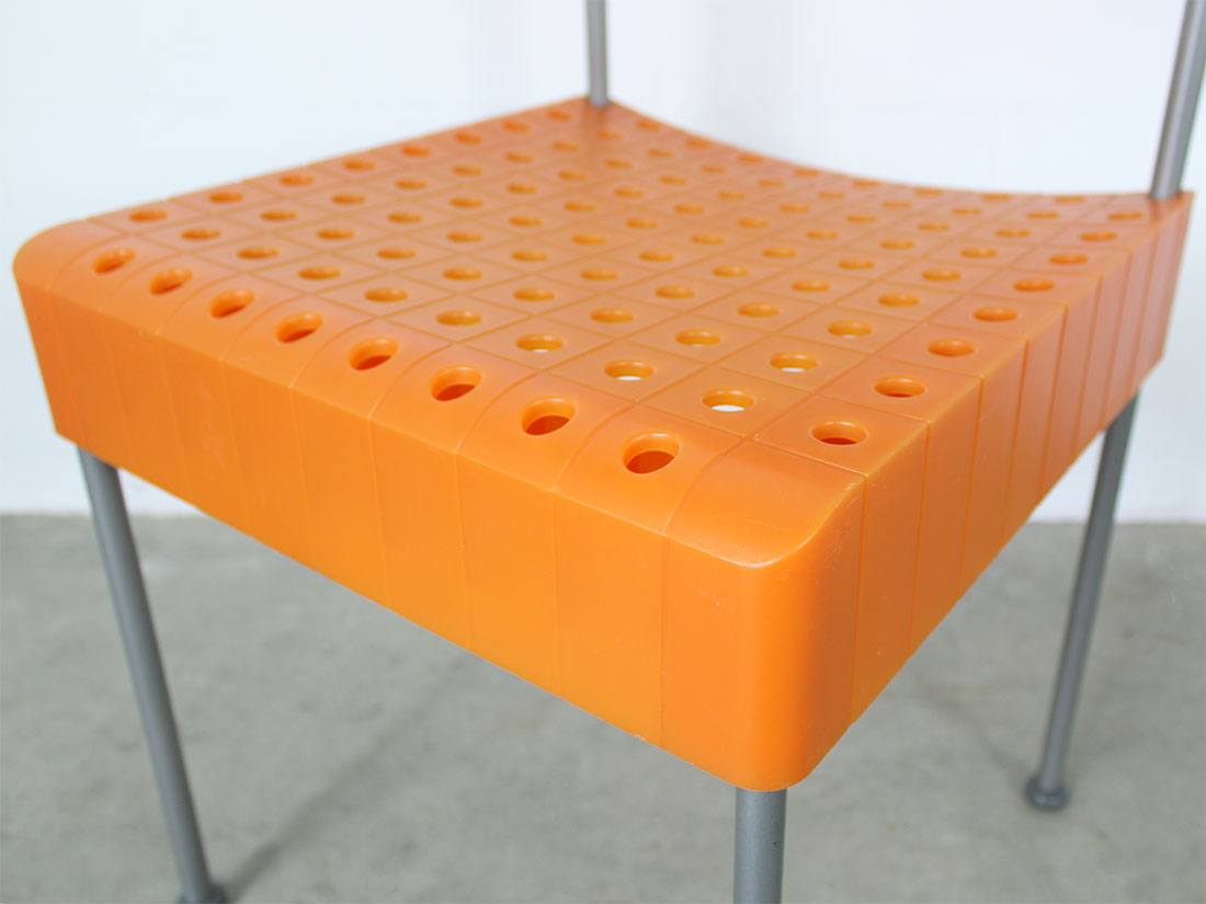 Aleph atlantide Driade box chair Enzo Mari oranje 8