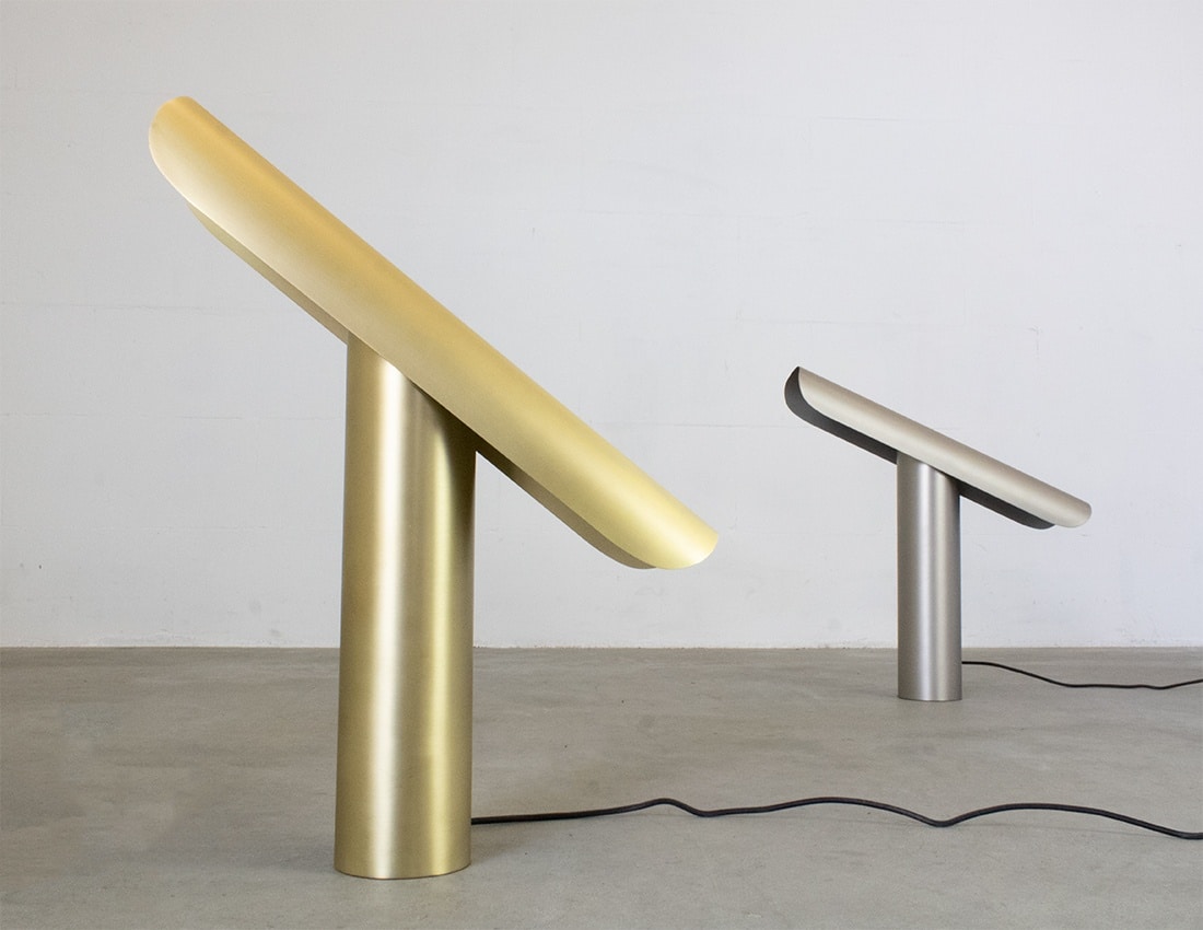 Frama T-lamp brushed brass and steel 3