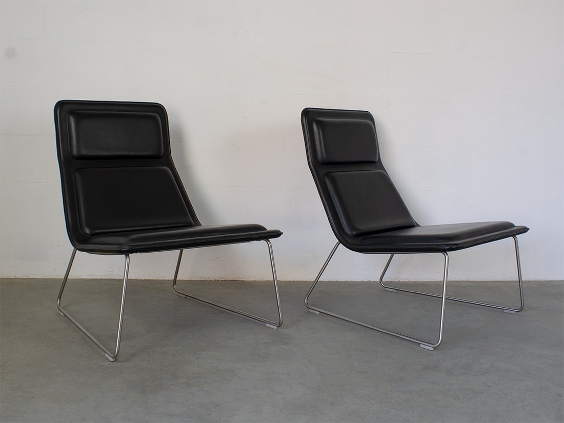 Cappellini Jasper Morrison low pad fauteuil zwart 1