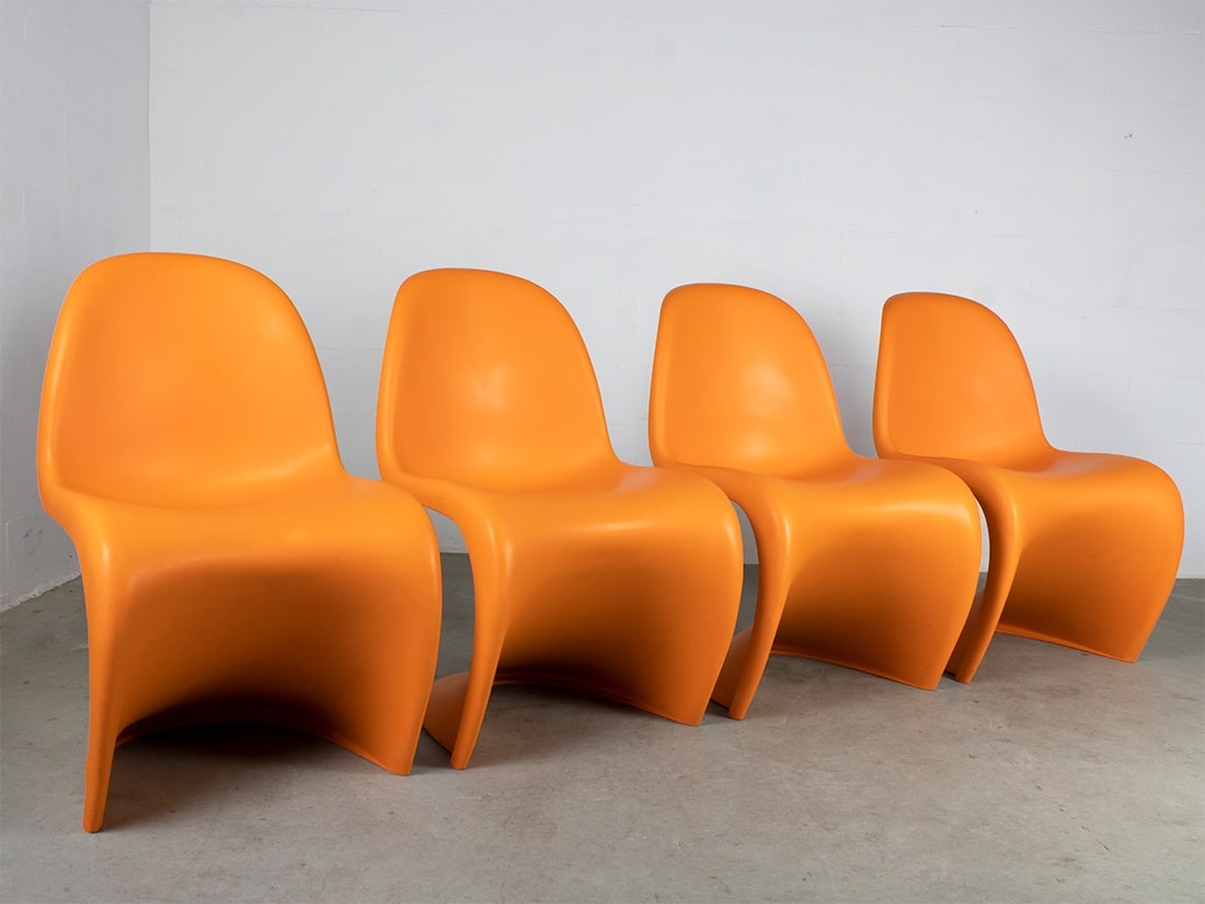 Vitra Panton chair Oranje 4x 6